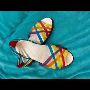 Crocs Coloful Strappy Sandals Size 6